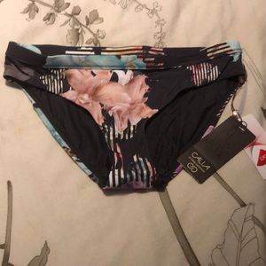 Calia bikini bottoms, floral print, NWT